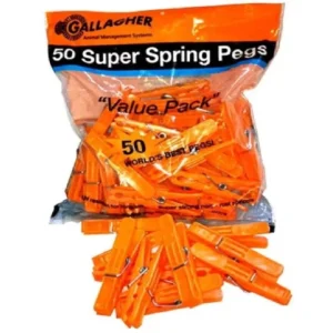 100 x Gallagher Spring Pegs – Clothes Line & Horse Airer Pegs