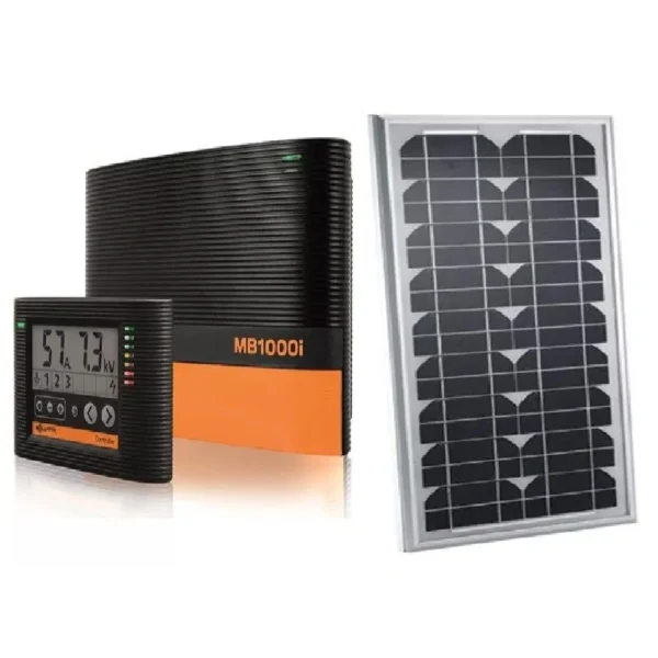 130 Watt Powered Electric Fence MB1000i Energiser Solar Kit-45km