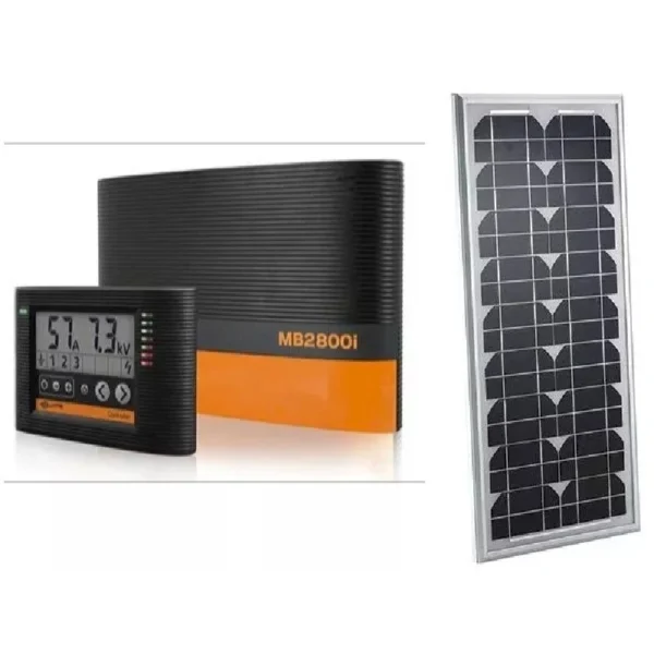 130 Watt Solar Panel Electric Fence Energiser Kit-80km