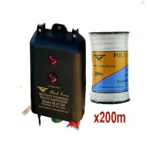 15KM B120 BATTERY Electric Fence ENERGISER Thunderbird 200m Hot Tape 40BW Farm