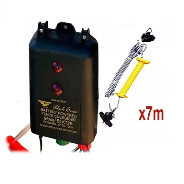 15KM B120 BATTERY Electric Fence ENERGISER Thunderbird 7m Bungee Gate Kit Farm
