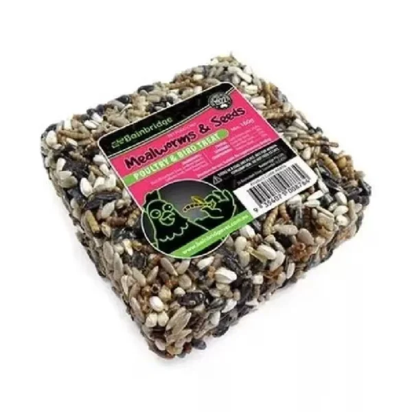 160g Mealworms & Seeds Poultry Treat Block