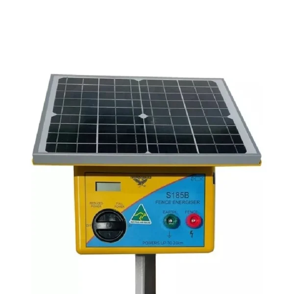 20km Solar Powered Electric Fence Energiser Kit