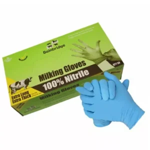 50x Milking Gloves – Long & Thick Nitrile for Calving & Dairy Farm