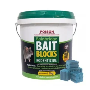 Bainbridge Mouse, Rat & Rodent Bait Blocks – 3kg Bucket