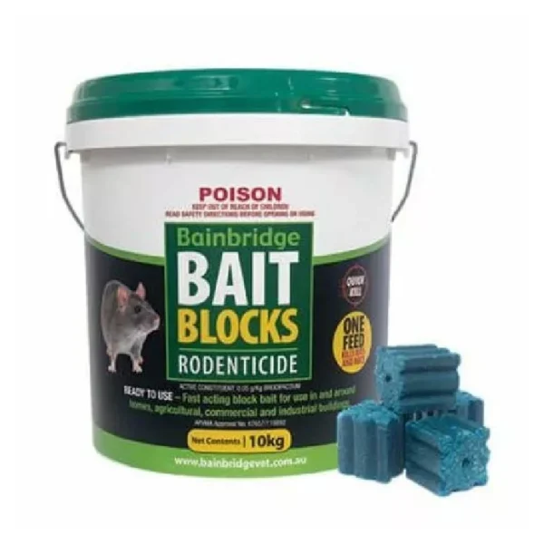 Mouse, Rat & Rodent Bait Blocks – 10kg Bucket