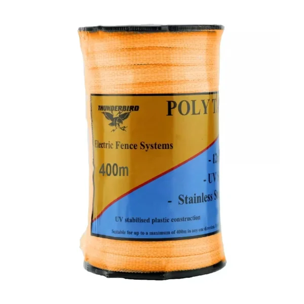 Thunderbird 400m Orange Hot Tape - High Visibility Electric Fence Wire