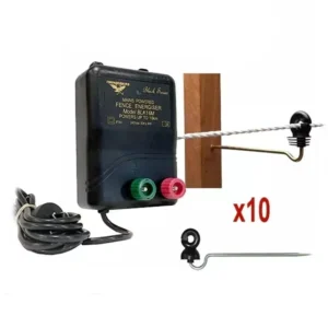 Thunderbird-M120-Mains-Electric-Fence-Energiser-with-Wood-Post-Offset-Insulators-1